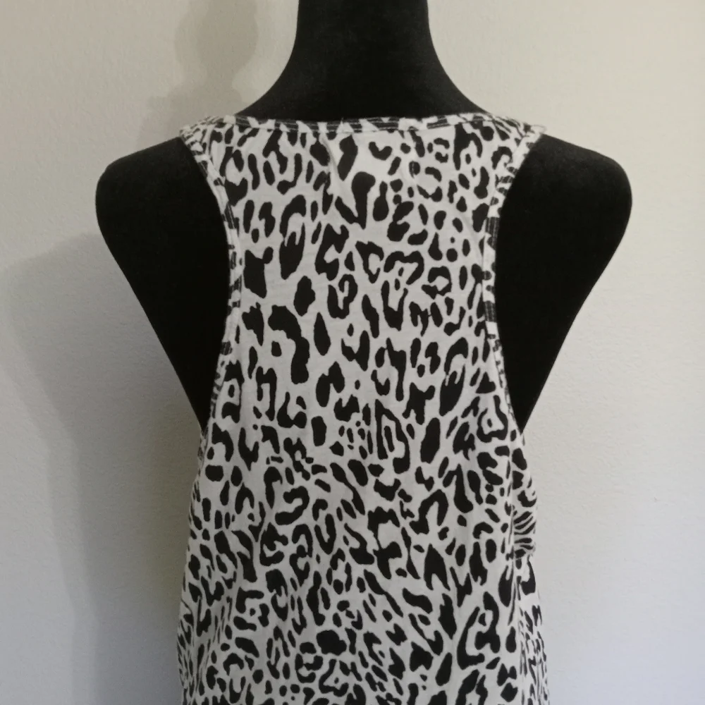 Ralph Lauren Denim & Supply Black and White Leopard Maxi Tank dress Sz XL - Picture 6 of 9